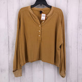 XXL 1/2 button down l/s top