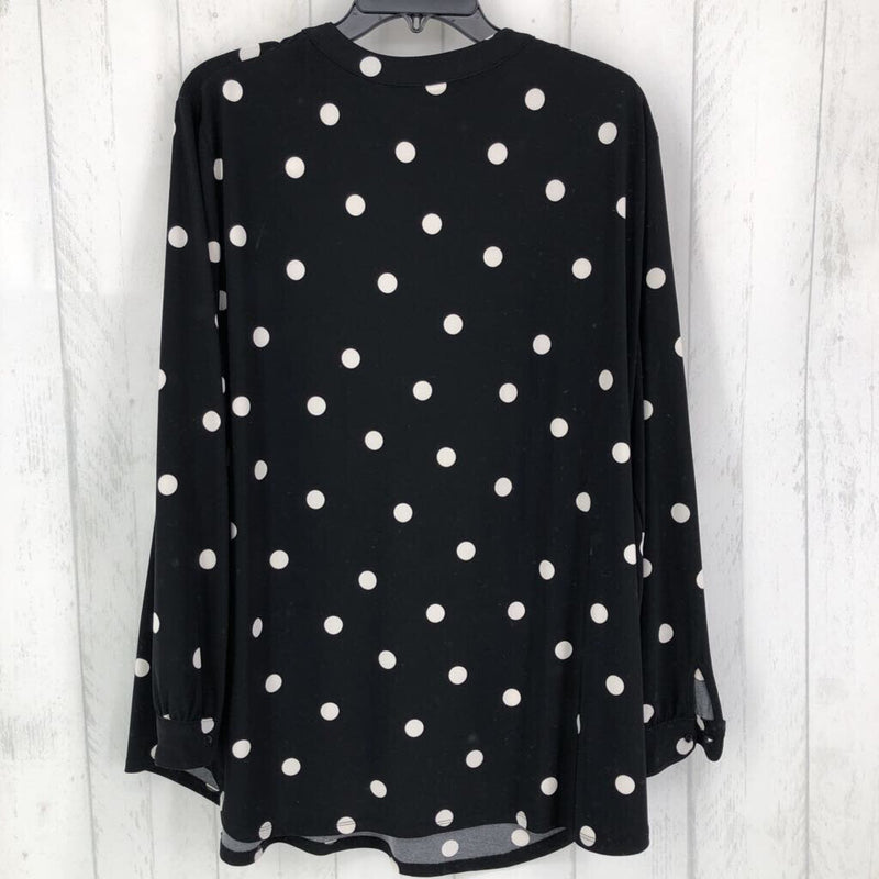 XL Polka-dot A-line tunic l/s