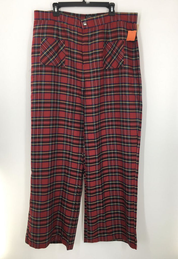 3X Plaid wide leg pNT