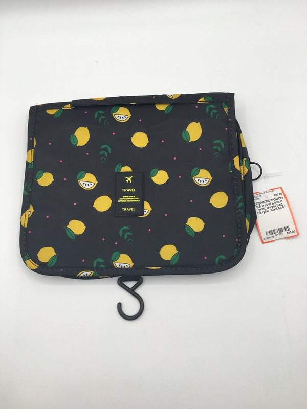 Lemon print travel bag