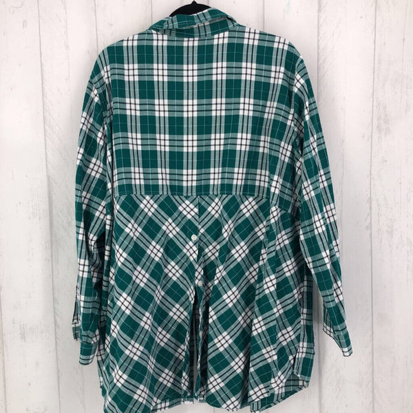 3X Plaid button down l/s top