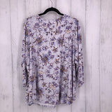 3X Flo print 3/4 slv top