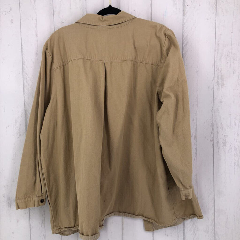 3X Button down l/s shacket