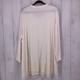 3X Lace pleated-bottom l/s tunic