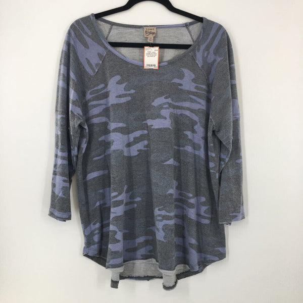 2X Camo print 3/4 slv top