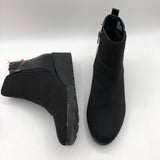 6.5 patent embossed side zip wedge boots