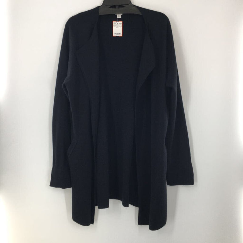 L Long open front cardigan