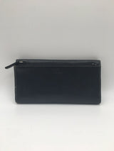 Leather flap front wallet