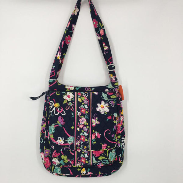 Quilted flo print crossbody