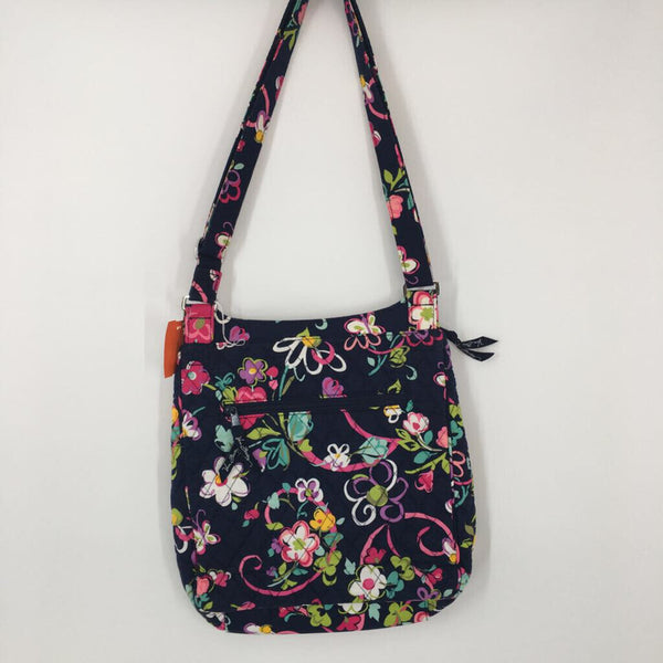 Quilted flo print crossbody