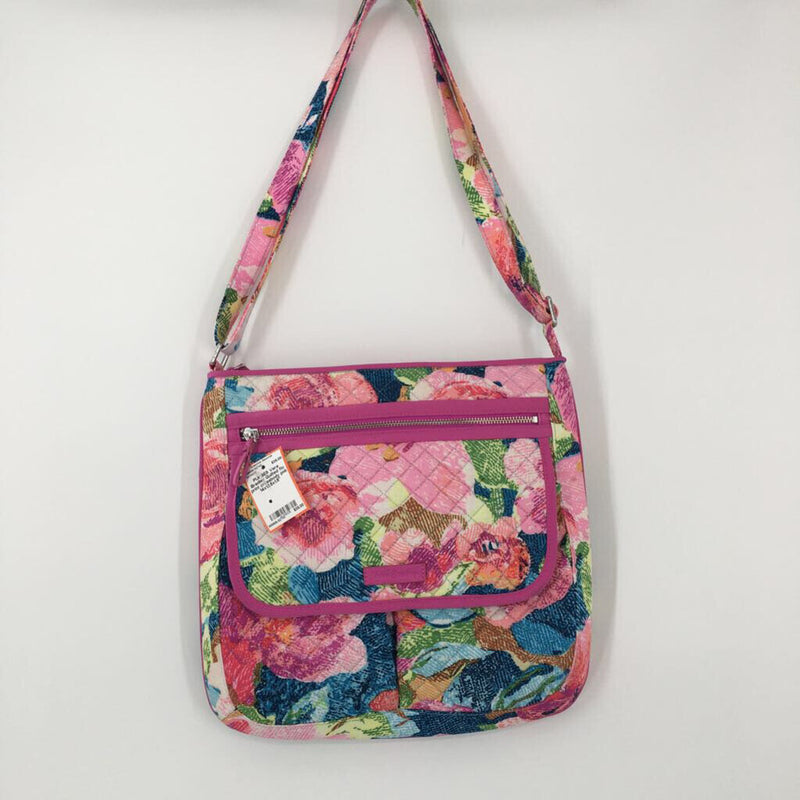 Quilted flo print crossbody