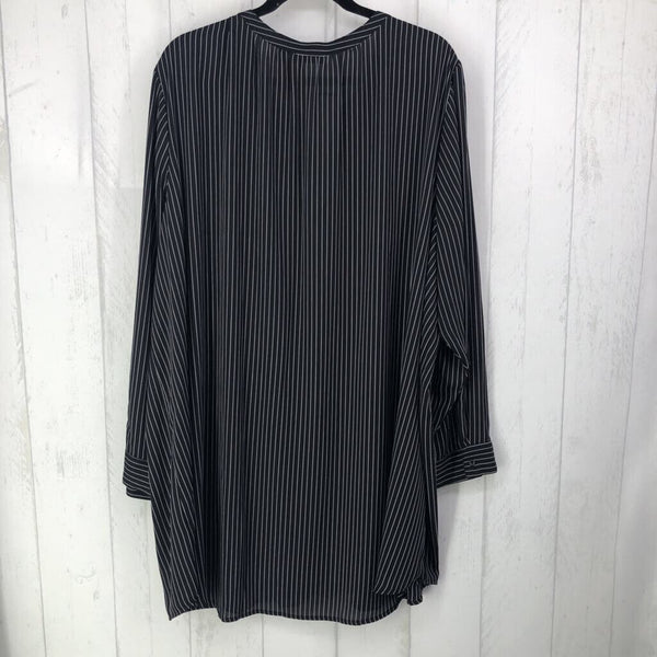 4X Striped v-neck l/s tunic