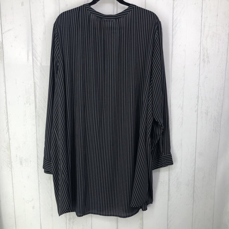 4X Striped v-neck l/s tunic