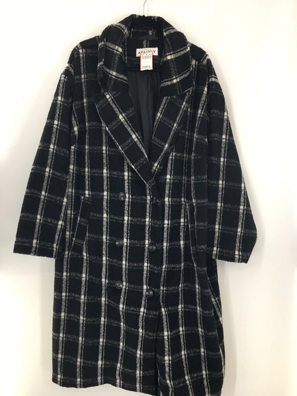 2X Plaid long coat