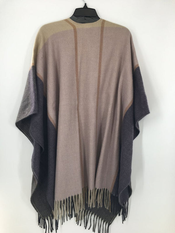 OS fringe plaid wrap