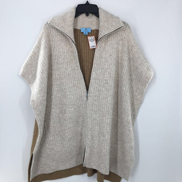 M color block zip cardigan