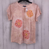 S Marled printed s/s tee