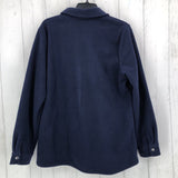 L Fleece snap-button shacket