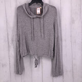 M Marled hooded l/s top