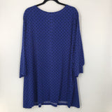 3X Polka-dot 3/4 slv tunic