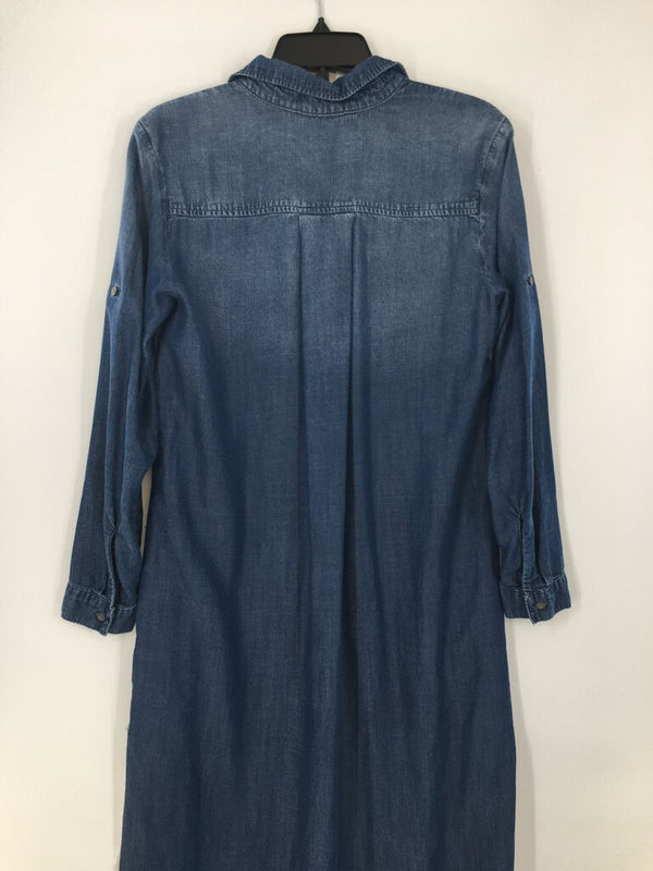 M l/s button maxi shirt dress