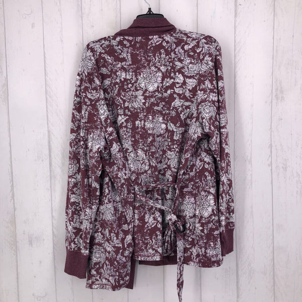 XL Flo print cardigan