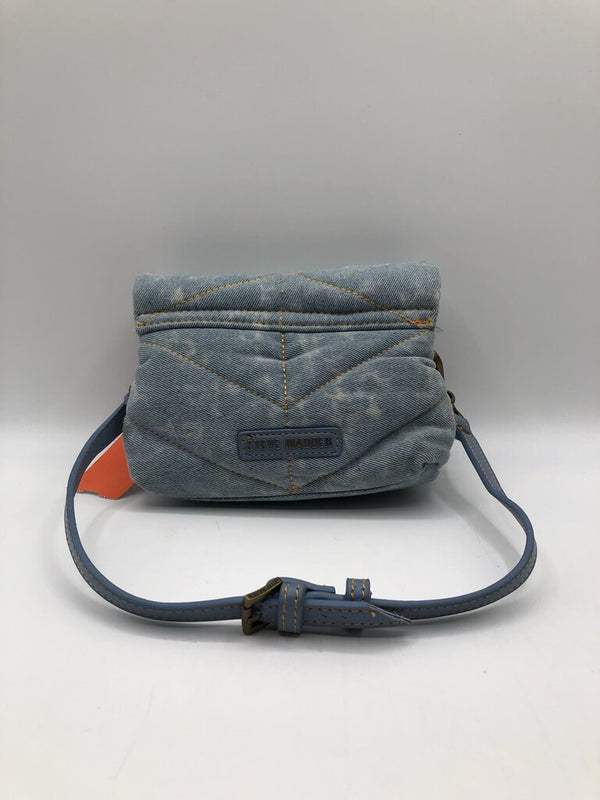 Quilted denim purse