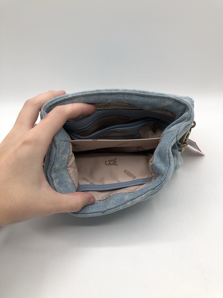 Quilted denim purse