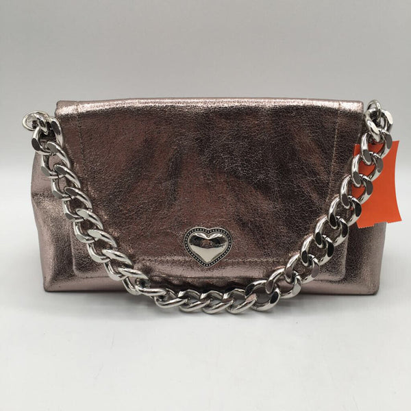 Metallic chain strap purse