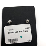 silver ball earrings