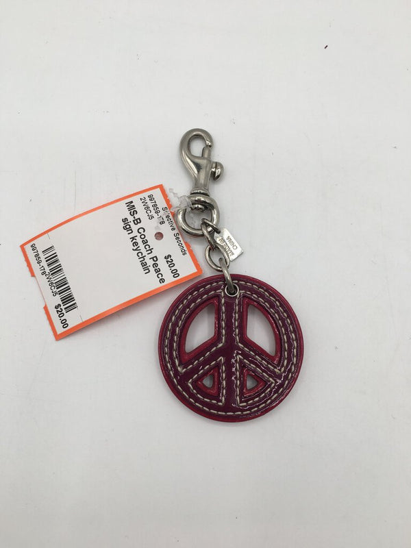 Coach Peace sign keychain