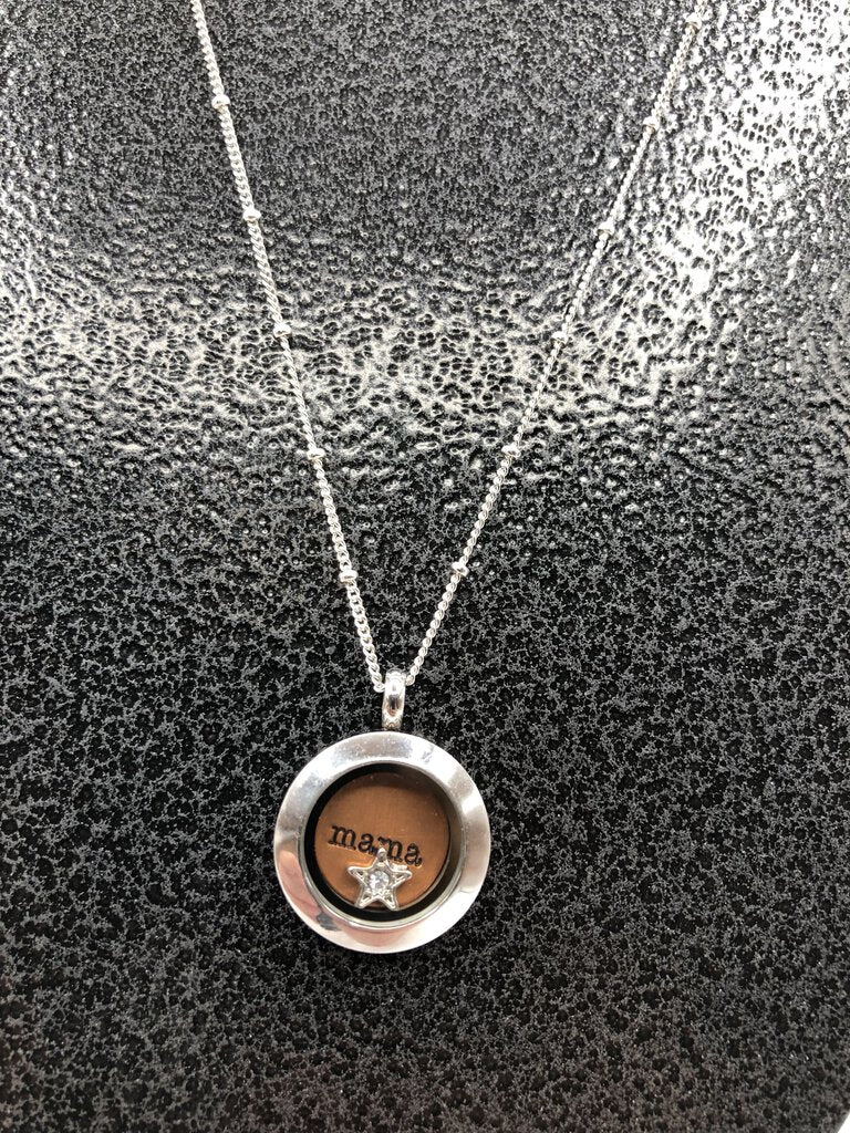 Origami Owl-Mama pendant necklace w/extra charms