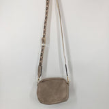 Crossbody w/ flower canvas strap