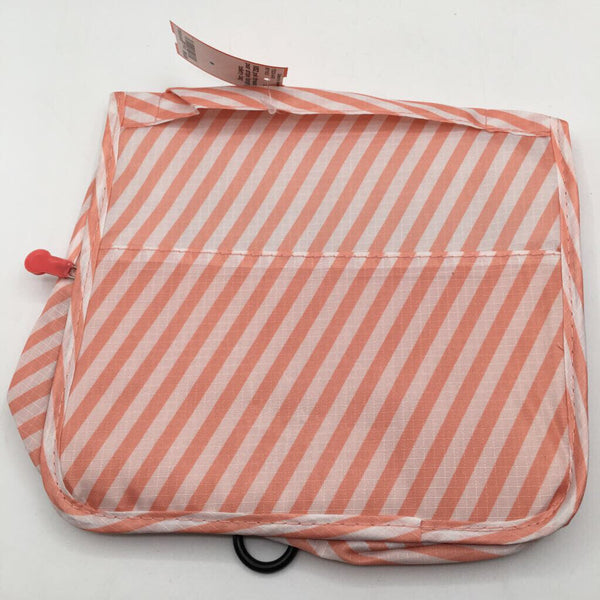 pnk threaded pear stripe hanging toiletry bag