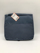 blue threaded pear star hanging toiletry bag