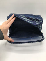 blue threaded pear star hanging toiletry bag