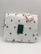 wht/grn threaded pear cactus hanging toiletry bag