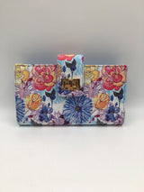 turnlock floral bi-fold wallet