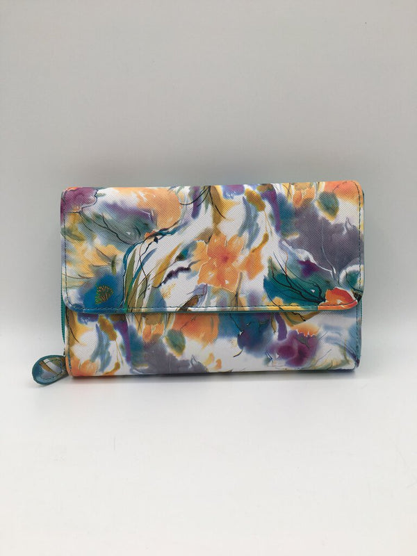 trifold floral wallet