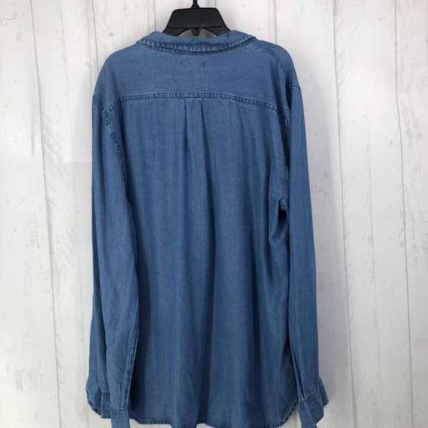 XL l/s half button shirt