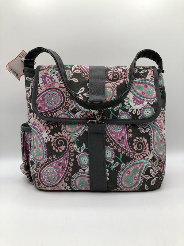 Paisley print lunch tote