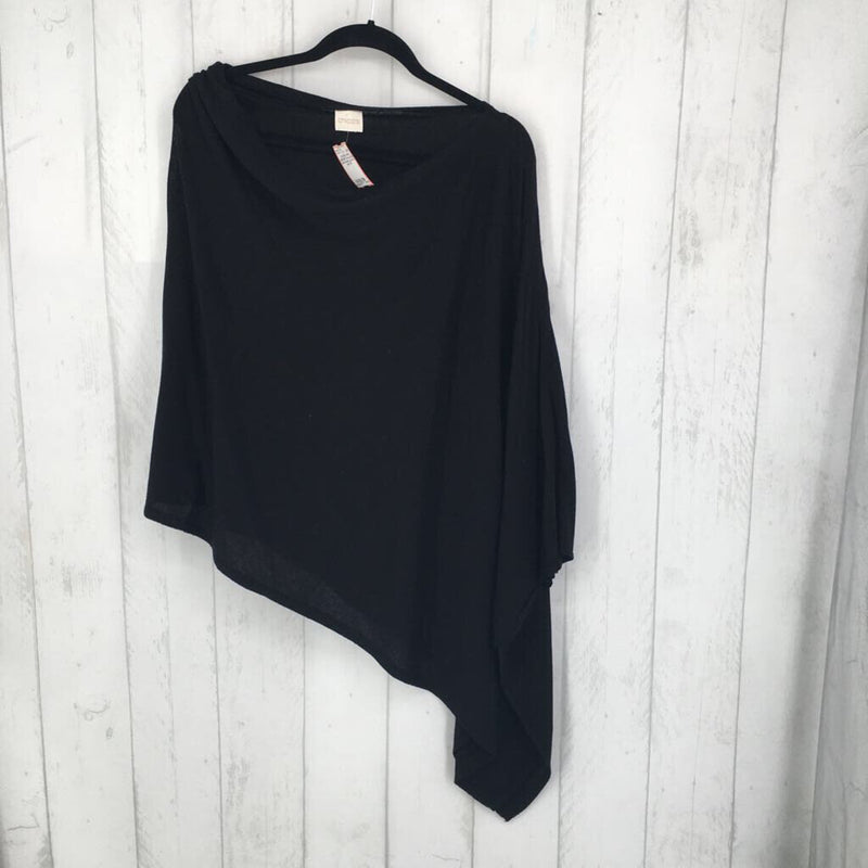 O/S Semi-sheer poncho