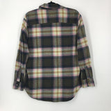 S Plaid button down l/s top