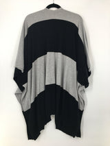 2X Striped poncho