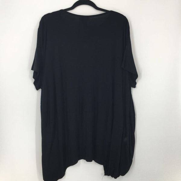 2X Gathered hem s/s top