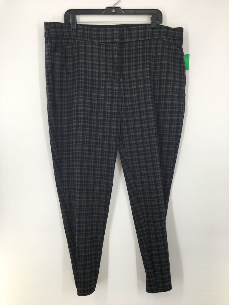 16w Plaid straight leg pants