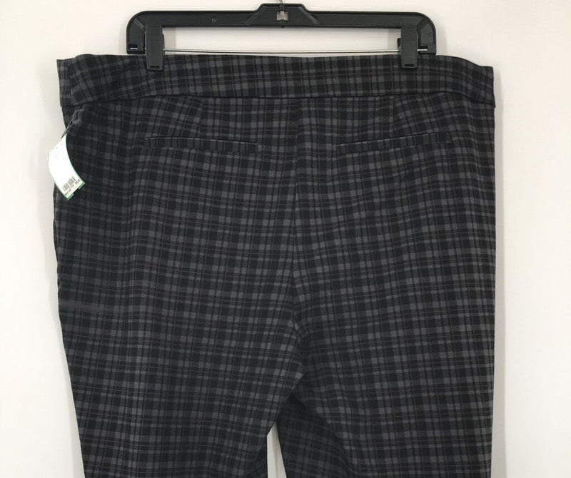 16w Plaid straight leg pants