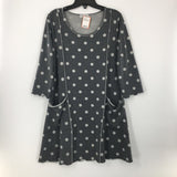 S Polka dot 3/4 slv dress