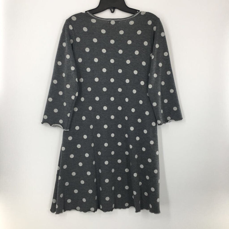 S Polka dot 3/4 slv dress