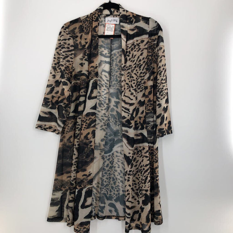 14 Semi sheer animal print cardigan